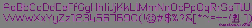 Czcionka TypoStyleLightDemo – fioletowe czcionki na szarym tle