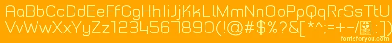 TypoStyleLightDemo Font – Yellow Fonts on Orange Background