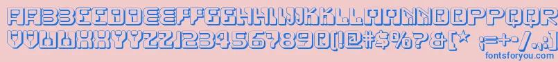 Funkyrundkopftwonf Font – Blue Fonts on Pink Background