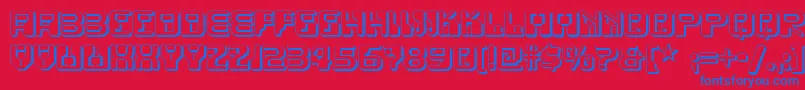 Funkyrundkopftwonf Font – Blue Fonts on Red Background