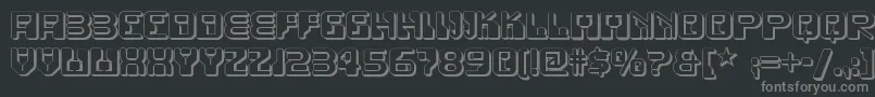 Funkyrundkopftwonf Font – Gray Fonts on Black Background