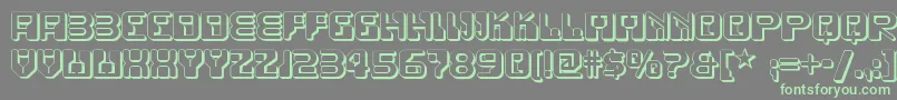 Funkyrundkopftwonf Font – Green Fonts on Gray Background