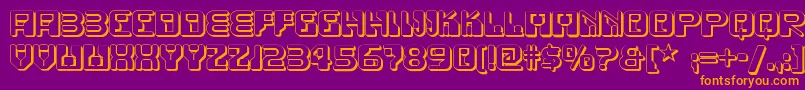 Funkyrundkopftwonf Font – Orange Fonts on Purple Background