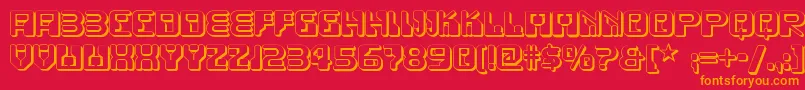 Funkyrundkopftwonf Font – Orange Fonts on Red Background