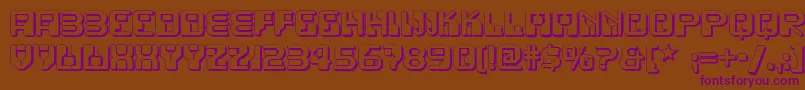 Funkyrundkopftwonf Font – Purple Fonts on Brown Background