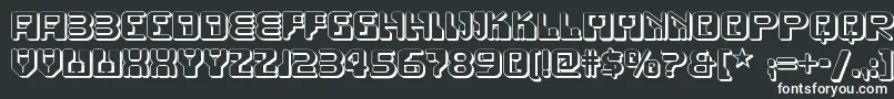 フォントFunkyrundkopftwonf – 黒い背景に白い文字