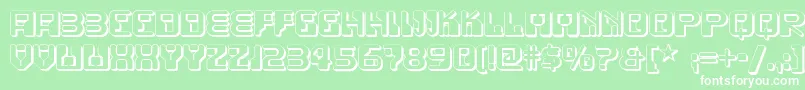 Funkyrundkopftwonf Font – White Fonts on Green Background