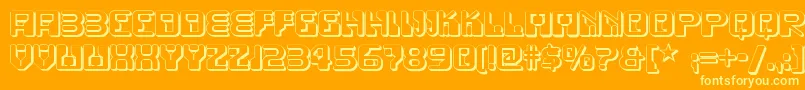 Funkyrundkopftwonf Font – Yellow Fonts on Orange Background