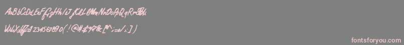 Practicalscript Font – Pink Fonts on Gray Background