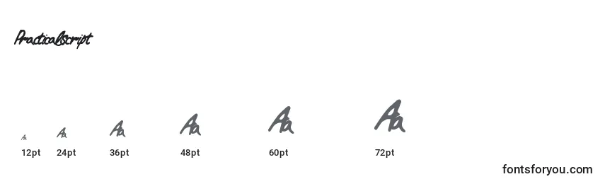 Practicalscript Font Sizes