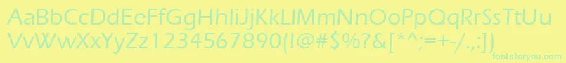 ErasMediumItc Font – Green Fonts on Yellow Background