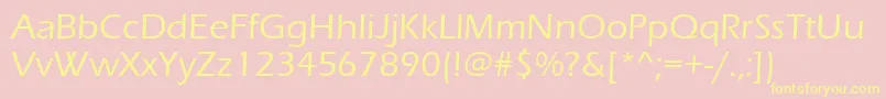ErasMediumItc-Schriftart – Gelbe Schriften auf rosa Hintergrund