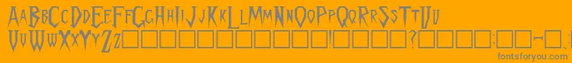 Fonte SpykkerRegular – fontes cinzas em um fundo laranja