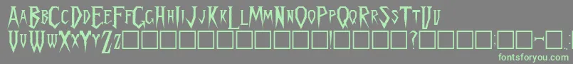 SpykkerRegular Font – Green Fonts on Gray Background