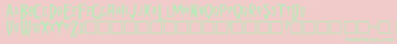 SpykkerRegular Font – Green Fonts on Pink Background
