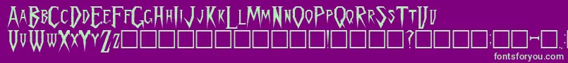 SpykkerRegular Font – Green Fonts on Purple Background