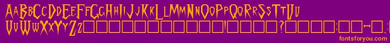 SpykkerRegular Font – Orange Fonts on Purple Background
