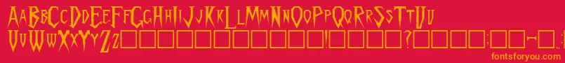 SpykkerRegular Font – Orange Fonts on Red Background
