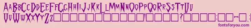 SpykkerRegular Font – Purple Fonts on Pink Background