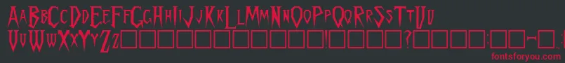 SpykkerRegular Font – Red Fonts on Black Background