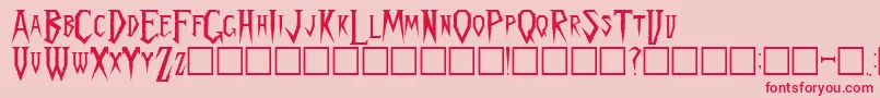 SpykkerRegular Font – Red Fonts on Pink Background