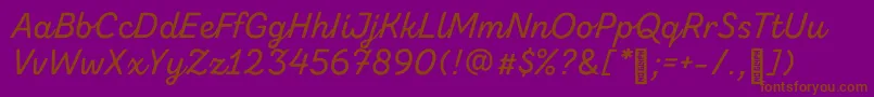 ZingscriptrustsbdemoBase Font – Brown Fonts on Purple Background