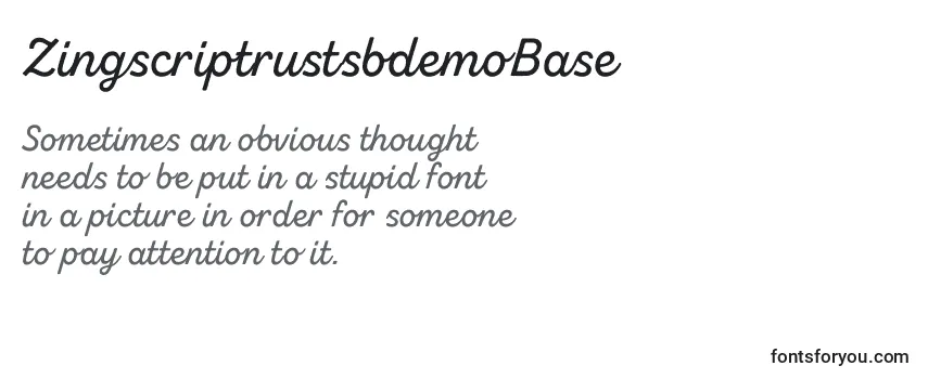 ZingscriptrustsbdemoBase Font