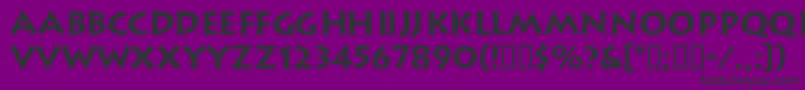 LiteratdbBold-Schriftart – Schwarze Schriften auf violettem Hintergrund