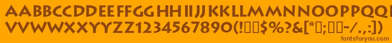 LiteratdbBold Font – Brown Fonts on Orange Background