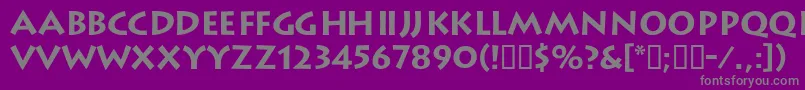 LiteratdbBold Font – Gray Fonts on Purple Background