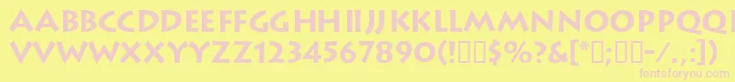 LiteratdbBold Font – Pink Fonts on Yellow Background