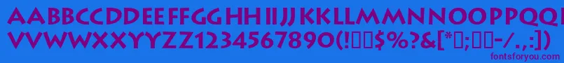 LiteratdbBold Font – Purple Fonts on Blue Background