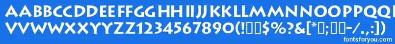 フォントLiteratdbBold – 青い背景に白い文字