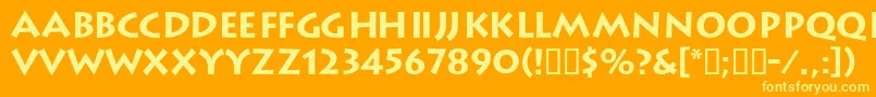 LiteratdbBold Font – Yellow Fonts on Orange Background