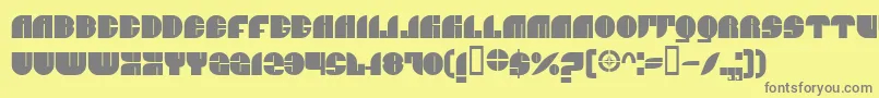 Jnco Font – Gray Fonts on Yellow Background