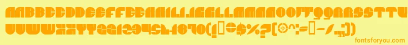 Jnco Font – Orange Fonts on Yellow Background