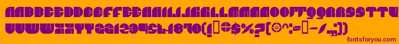 Jnco Font – Purple Fonts on Orange Background