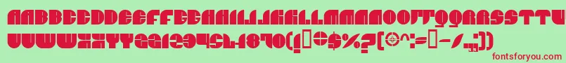 Jnco Font – Red Fonts on Green Background