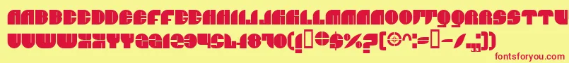 Jnco Font – Red Fonts on Yellow Background