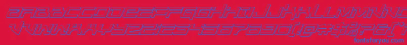 Unitedplanets3Dital Font – Blue Fonts on Red Background