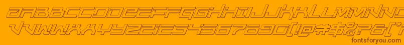 Unitedplanets3Dital-fontti – ruskeat fontit oranssilla taustalla