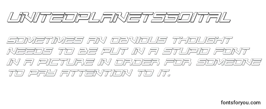 Unitedplanets3Dital Font