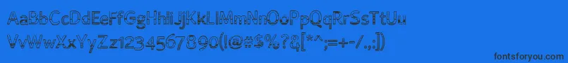Alumfreepromotional Font – Black Fonts on Blue Background