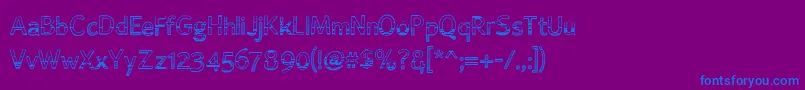 Шрифт Alumfreepromotional – синие шрифты на фиолетовом фоне