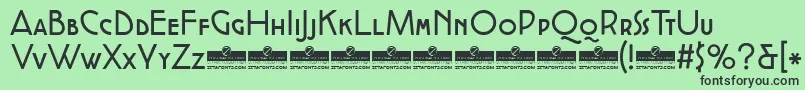 CocottealternateRegularTrial Font – Black Fonts on Green Background