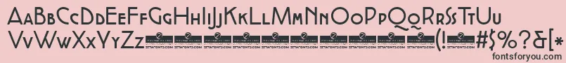 フォントCocottealternateRegularTrial – ピンクの背景に黒い文字
