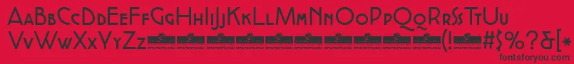 CocottealternateRegularTrial Font – Black Fonts on Red Background