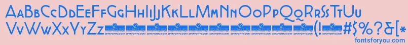 Шрифт CocottealternateRegularTrial – синие шрифты на розовом фоне