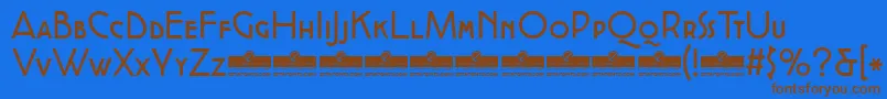 CocottealternateRegularTrial Font – Brown Fonts on Blue Background