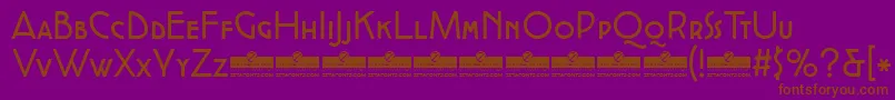 Шрифт CocottealternateRegularTrial – коричневые шрифты на фиолетовом фоне